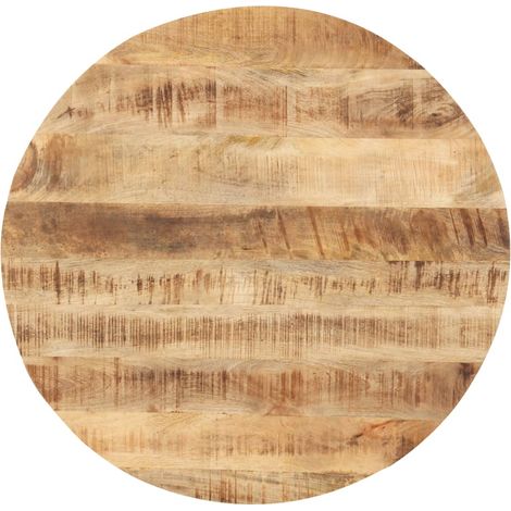 Dessus de table Bois de manguier solide Rond 25-27 mm 50 cm