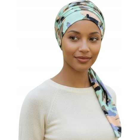 Turbante femenino benay wek-443, elegante pañuelo atado también después de la quimioterapia (1/5)