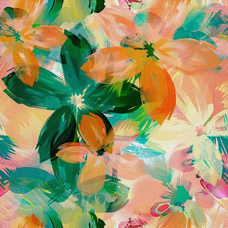 Tela decorativa para exteriores Oxford - Motivo floral I DX5618 (1/5)