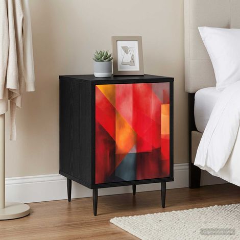vidaXL Mesa de noche HEESCH 2 uds. Roble Negro 36 x 33 x 51 cm (1/5)