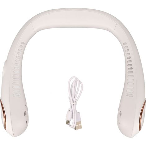 Ventilateur de cou portable à suspension LED, silencieux et puissant, 3 vitesses, sans pales, idéal pour les sports de plein air. (1/5)