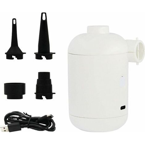 1 Pcs Mini Pompe à air pour gonflables - Pompe à Matelas pneumatique Portable électrique Mini Pompe à air Rechargeable USB, Pompe de gonflage et de dégonflage sans Fil pour Anneau de Natation (1/5)