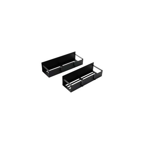 Lot de 2 étagères de rangement magnétiques pour réfrigérateur et four, noir