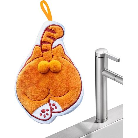 Torchons de cuisine Doux et à séchage rapide , avec un motif chat amusant - réutilisables pour salle