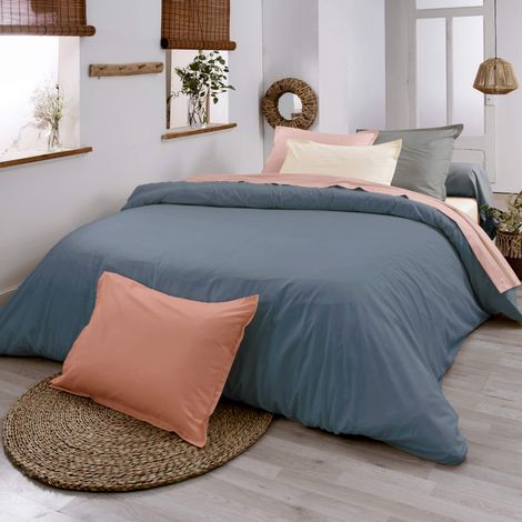 Housse de couette 100% coton biologique indigo 260x240 cm - Tradilinge (1/2)
