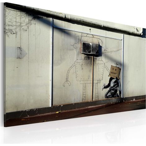 Tableau Imprimé "Robots - Banksy" 40x60cm (1/2)