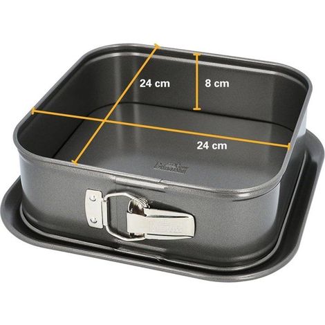 Moule carré a fond amovible - BIRKMANN - EASY BAKING - Acier carbone - Anti adhésif - 24 x 24 x 8 cm
