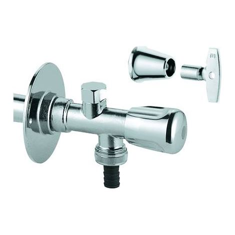 Robinet mural ext antigel avec tete sanitaire (1/3)