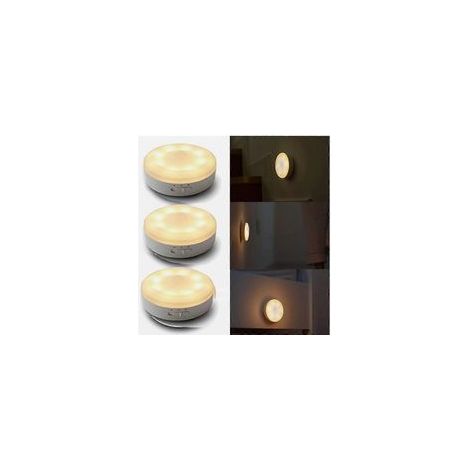 Lumières de noche con éclairage Batería USB Lámpara LED de noche luz de escalera 3 modos Nuevo Crezuo