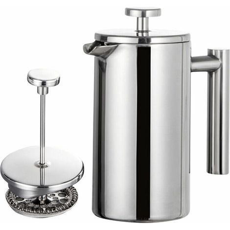 350 ml/800 ml/1000 ml French-Press-Kaffeemaschine, doppelwandig isoliert, Edelstahl, Modell: 350 ml (1/5)
