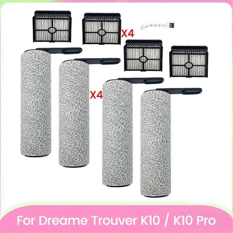 Ensemble de 9 brosses, rouleaux et filtres HEPA pour aspirateur sans fil Dreame Trouver K10 / K10 Pro (sec et humide) C (1/5)