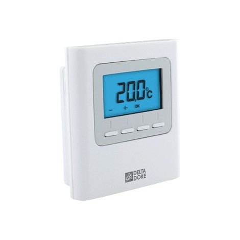 Thermostat d'ambiance radio 1000 – Compatible avec systèmes domotiques – Programmation hebdomadaire – Delta Dore (1/6)