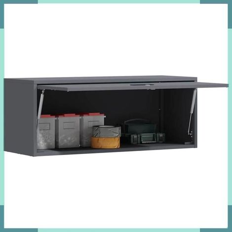 Armoire murale pour garage - 883274 - Anthracite - Acier revêtu de poudre - 33 x 90 x 35 cm (1/5)