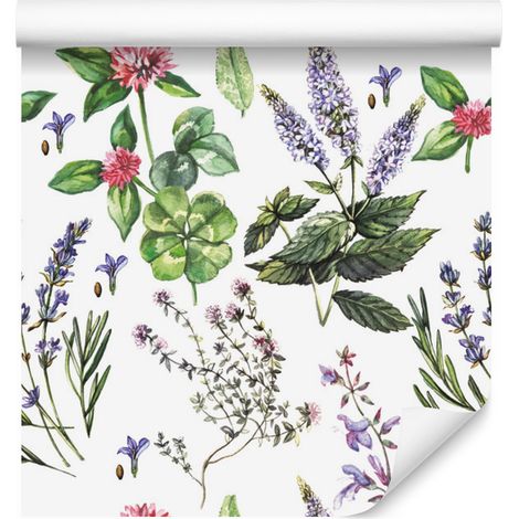 Carta da parati color lavanda per soggiorno e camera da letto, 50x1000 cm (1/5)