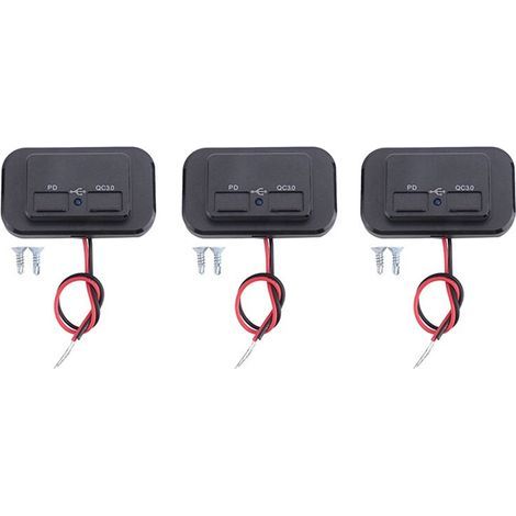 Chargeur voiture 3 voies USB+PD 12V/24V adaptateur répartiteur pour moto camping-car camion bateau (1/5)