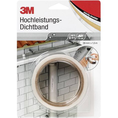 3M ruban d'étanchéité Hochleist. 38mm x 1,5m Translucide (1/5)