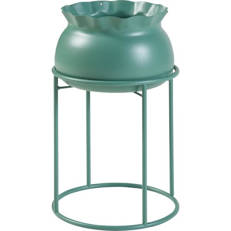 Soporte para plantas de exterior 38 x 24 cm metal verde 030010354