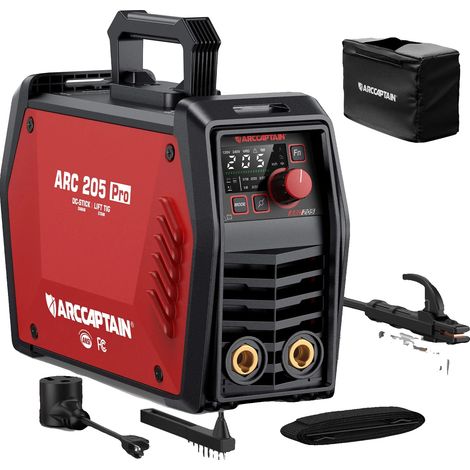 Poste à souder à l'arc, 205 Ampères, Double tension 120V/240V, Design compact, Contrôle MCU intégré, Compatible avec plusieurs électrodes (1/5)