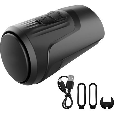 Sonnette de Vélo Électrique, 125dB IPX5 Étanche Klaxon Électronique Vélo, Klaxon D'alarme Antivol Rechargeable USB, Cloche de Vélo pour Adultes Vélo de Montagne Trottinette
