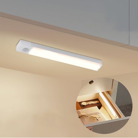 Gradation continue 500 mA, applique murale,capteur grand angle, lampe LED à capteur de corps humain, veilleuse,lumière chaude rechargeable-3000K-30 cm (1/5)