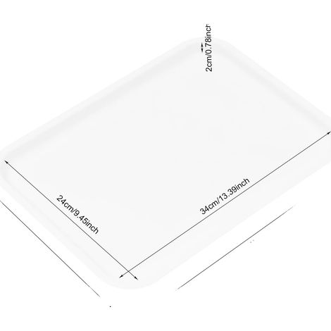 Bandejas para servir, material PP duradero, diseño antideslizante, color blanco. (1/2)