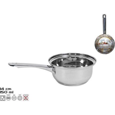14 cms cazo manhattan 150 ml. acero inox apto para induccion,vitroceramica,gas