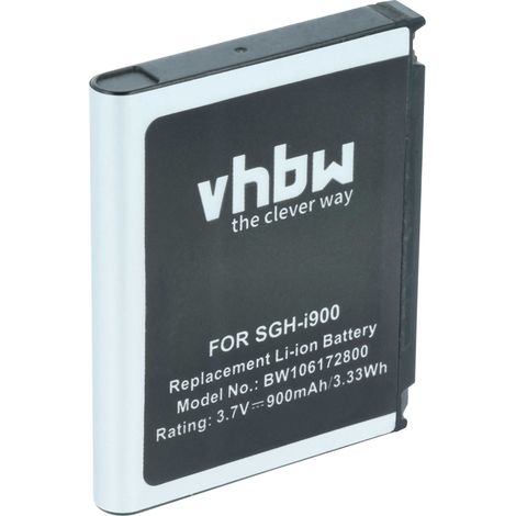 vhbw Akku kompatibel mit Samsung SGH-i900v, SGH-i900, SGH-i8000, Omnia, Nexus S, SGH-i7500, Omnia 2 Handy Smartphone Telefon (900 mAh, 3,7 V, Li-Ion) (1/5)