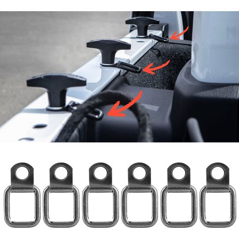 6 Stück faltbare D-Ringe zur Befestigung, Ersatzzubehör passend für Jeep Wrangler 2007-2017 (1/5)