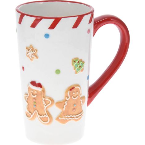 Mug en céramique bonhomme en pain d'épice 570 ml