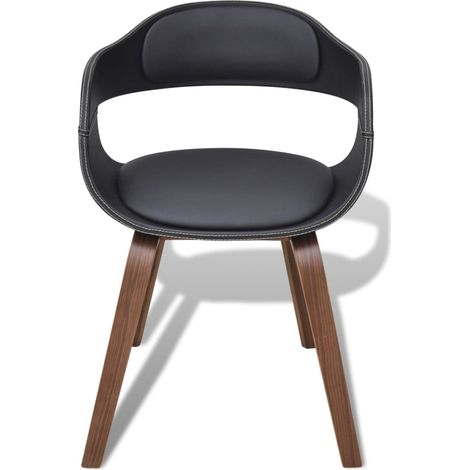 Maison Exclusive - Esszimmerstühle 2 Stk. Schwarz Bugholz und Kun