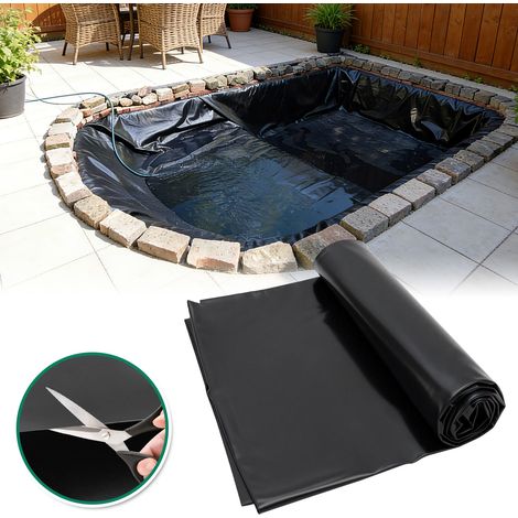 Randaco Lámina para estanques HDPE negra, grosor 0,5 mm 2 x 3 m (1/4)