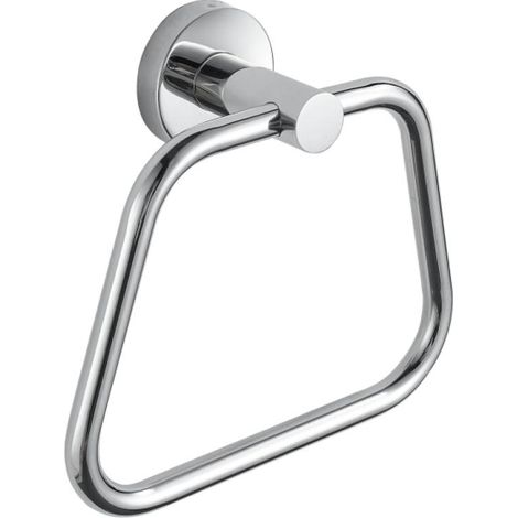 Anneau Porte Serviettes Accessoire de Salle de Bain en Acier Inoxydable 304 Porte Serviettes Mural avec Design Trapézoïdal Adapté à la Salle de Bain et à la Cuisine (Chrome) (1/5)