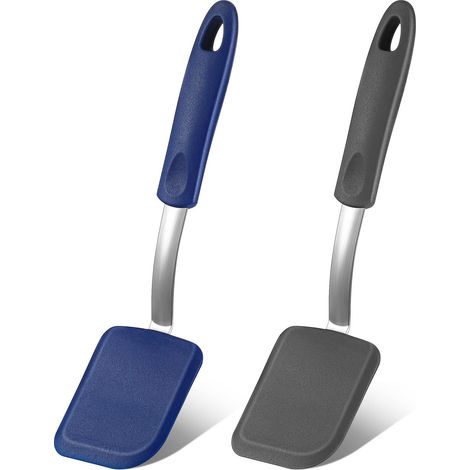 Spatule En Silicone - 2 Pièces - Flexible Et Résistante À La Chaleur Jusqu'à 230 °C - Pour Cuisinière Antiadhésive - Idéale Pour Crêpes Oeufs Biscuits Et Brownies (1/5)
