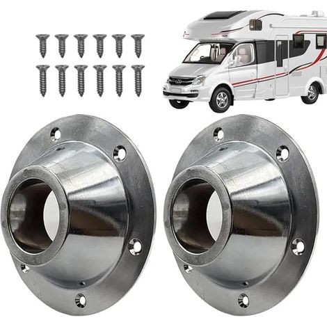 2 bases de table en aluminium, base à bride avec vis, piédestaux de pieds de table pour camping-car, caravane, bateau, accessoires fixes pour camping-car