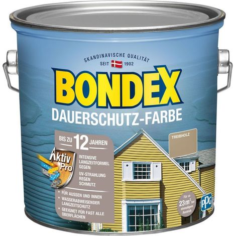 Bondex Dauerschutzfarbe 2,5 L treibholz Holzschutzlasur (1/3)