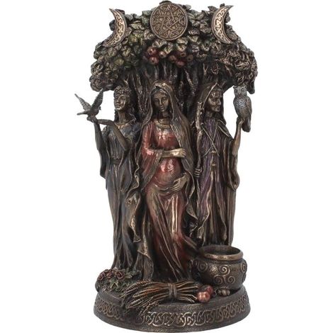 Figurine Bronze Goddess Jeune Mère Crone 32cm - Statue de Divinité Féminine, Sculpture Bronze Femme, Décoration Spirituelle (1/5)
