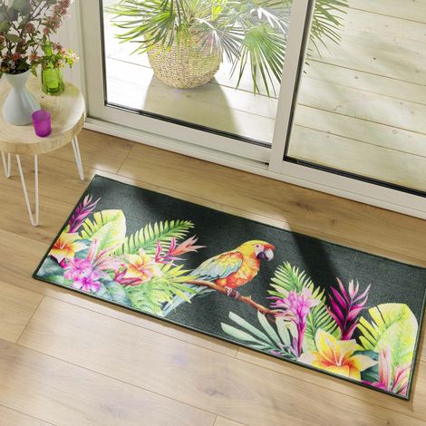 Tapis rectangle 50x120 cm – Noumea – 100% Polyamide – Finition surjet – Dessous antidérapant