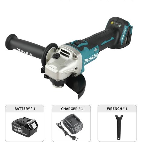 Meuleuse d'Angle Brushless 18V Makita DGA404 (Ø 125 mm), Polisseuse et Machine à Meuler Sans Fil pour Découpe de Métal
