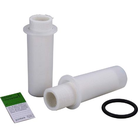 Grünbeck Filtri di ricambio per filtro dell'acqua FS 1", confezione da 2 (50 µm con campana di protezione)  (manicotto del filtro in tessuto non tessuto, filtro per acqua domestica e candela)