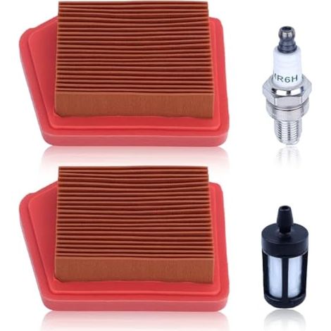 2PC Filtre à air pour Stihl FS240C FS260C FS360C FS410C FS460C FS460RC Débroussailleuse 41471410300 avec Bougie d'allumage Filtre à essence (1/4)