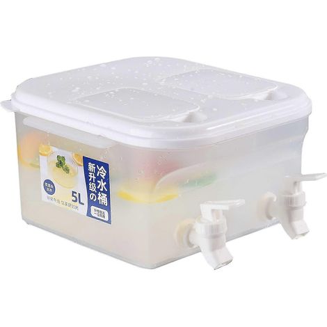 Bouteille d'eau froide grand format (1,9 L) 64 oz (1,9 L) avec message de motivation, étanche, en polypropylène résistant à la chaleur, distributeur de boissons réutilisable. (1/5)