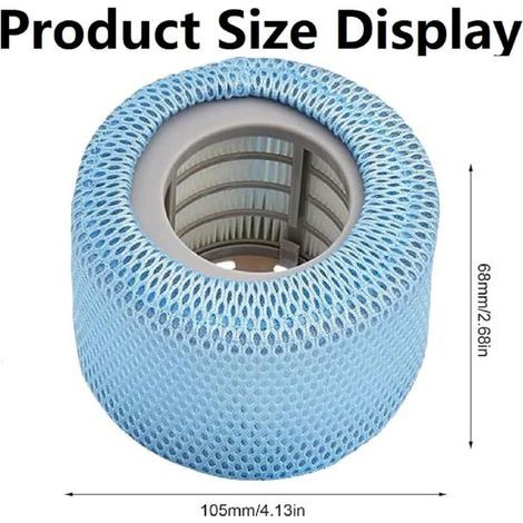 2 Pièces Filets de Protection compatibles avec Filtres de Spa, Couvercle en Maille pour Mspa Filtre de Rechange, Élastique Filtre de protection en Maille pour Cartouches filtrantes, Filtre de Piscine (1/3)