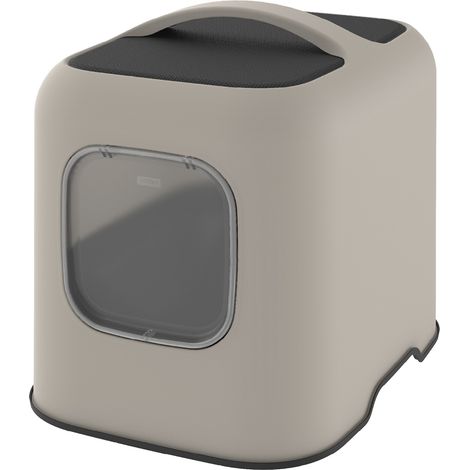 Rotho BIALA casa de aseo para gato cappuccino diseño moderno (1/2)