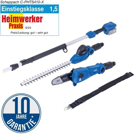 Heckenschere 2in1 mit stab 20V ohne Akku ixes Scheppach c-phts410-x