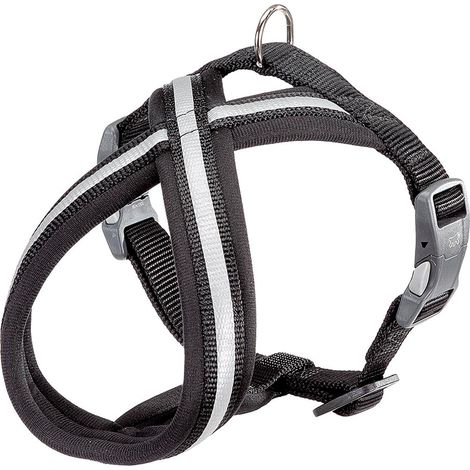 Ferplast DAYTONA CROSS P Pettorina riflettente per cani con fibbia magnetica. In vari colori e misure. . Variante XS - Misure: B: 39-50 cm 15 mm - Nero