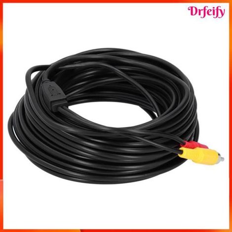 Akozon câble de caméra de sécurité Câble de vidéosurveillance Portable, cordon d'alimentation vidéo 2 en 1, informatique cable 10m (1/5)