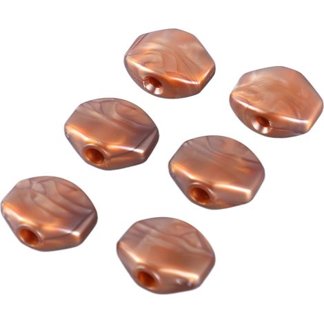 6 pièces capuchons bruns pour mécaniques de guitare, bouchons de tête de réglage en plastique, couvercles de remplacement pour clés d'accord (1/5)