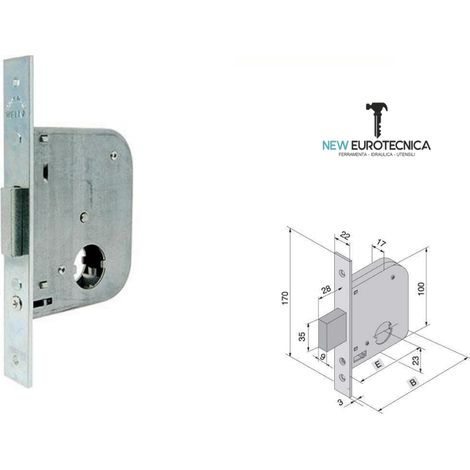 Serratura Ferro Inf.1M-1/2 Art. 071 E.45 - F.22 (1/7)