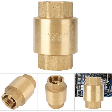 Clapet anti-retour laiton fileté haute précision pour eau, gaz, huile (G1/2") (1/5)