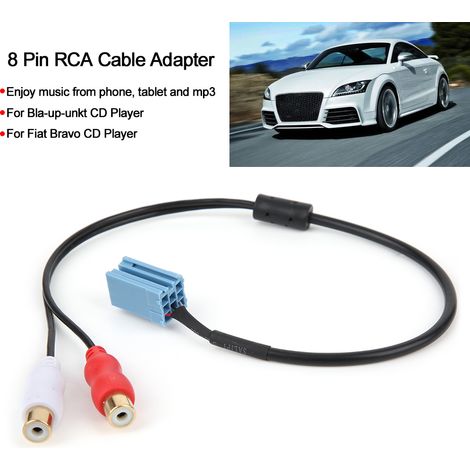 8-poliger RCA-Kabeladapter für Bla-punkt Volkswagen Audi CD-Wechsler 7607897093 (9) (1/4)